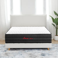 Inre – Matelas ressorts ensachés 160x200 cm – Épaisseur 25 cm – Confort ferme – 7 zones différenciées – Résistant aux acariens et antibactérien
