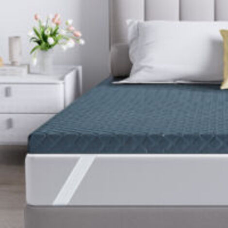 Surmatelas 140x190 cm INRE, Épaisseur de 6 cm, Mousse à haute résilience, Confort Respirant, Design Antidérapant,Sommeil Réparateur