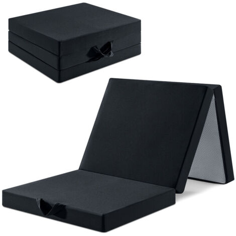 Klappmatratze 75x195x15 cm INRE - Polyurethanschaum - Klappbare Futonmatratze - Gästematratze für Schlafsofa - Reisematratze - Rutschfester, waschbarer Bezug