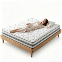 Materasso 140x200 cm, spesso 25 cm, Memory Foam, Reversibile Supporto Perfetto, Ipoallergenico - CJHXE