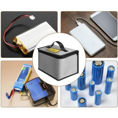 Sac De Stockage De Batterie Protecteur De Stockage De Batterie Sac Ignifuge Et Antidéflagrant Bac Batterie Pochette Anti Feu Protection (1/5)