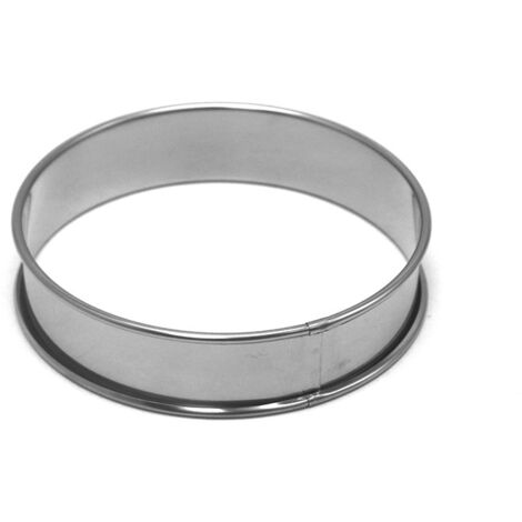 Lot de 6 Moules à Pâtisserie en Acier Inoxydable 304, Cercle Rond Multi-Usage pour Gâteau, Biscuits ou Mousse, Facile à Démouler, Argenté 8.5 x 2.5 cm (1/4)