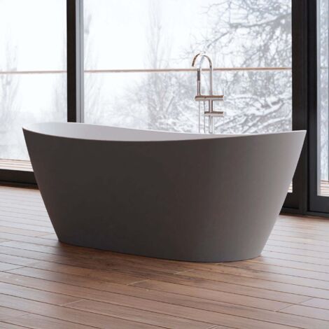 Freistehende Badewanne Venecia 170 grau 170 x80 x57 cm, by SPALINA