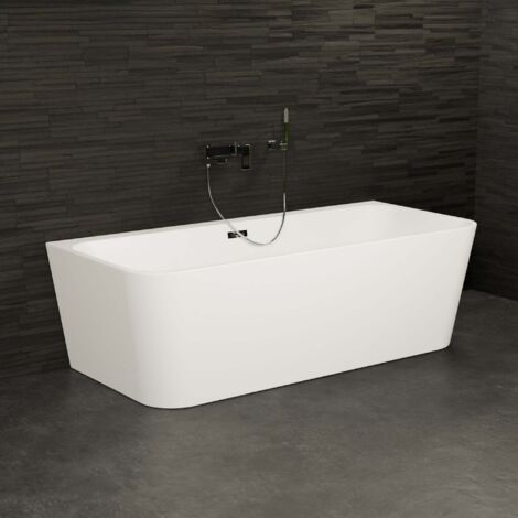 Freistehende Badewanne Mint 160 weiß 160 x75 x57 cm, by SPALINA