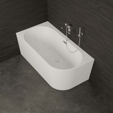 Freistehende Badewanne  Capri 150 links weiß  150 x72 x58 cm, by SPALINA