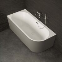 Freistehende Badewanne Capri 170 links grau 170 x76 x58 cm, by SPALINA