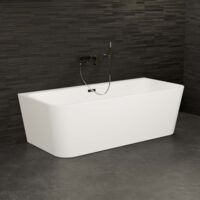 Freistehende Badewanne Mint 160 weiß 160 x75 x57 cm, by SPALINA