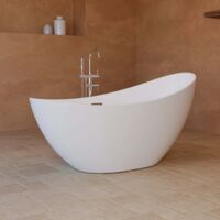 Freistehende Badewanne Loona 160 weiß 160 x80 x80 cm, by SPALINA
