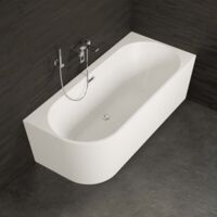 Freistehende Badewanne Capri 160 rechts weiß 160 x76 x58 cm, by SPALINA