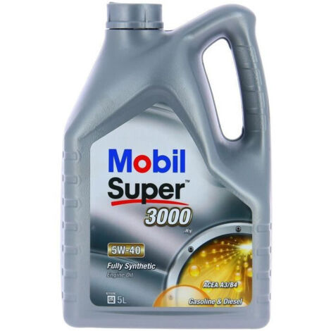 Olio motore 5W-40 Sintetico - MOBIL - Super 3000 - Goffo 5L - alta prestazione anti-inquinamento (1/5)