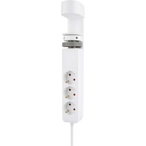 Neomounts DS22-840WH6 Presa di corrente bianca Schuko con morsetto da tavolo, 1 pezzo (1/5)