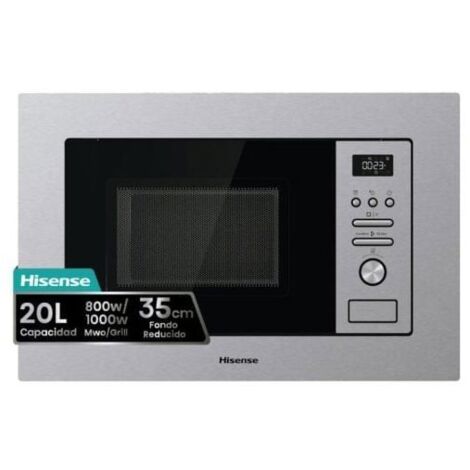 Microonde Hisense BIM320G41X 20 Litri 1000W Grill Integrabile 15 Programmi Auto-Pulizia