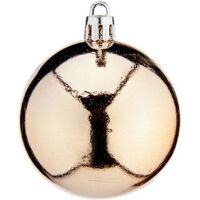 Palle di Natale - Ø 6 cm - PVC Champagne - Resistenti - Design Elegante