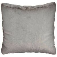 Cuscino - Grigio - Pelle sintetica - 60 x 18 x 60 cm - Eleganza Chic