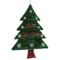 Decorazione festiva - Albero di Natale - Rosso - Argento - Verde - 44 x 58,8 x 7 cm