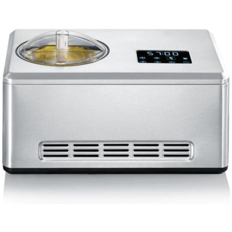 Máquina de helados y yogurtera profesional - SEVERIN - EZ7406 - 2 cuencos de 2 L - 4 programas - Acero inoxidable cepillado