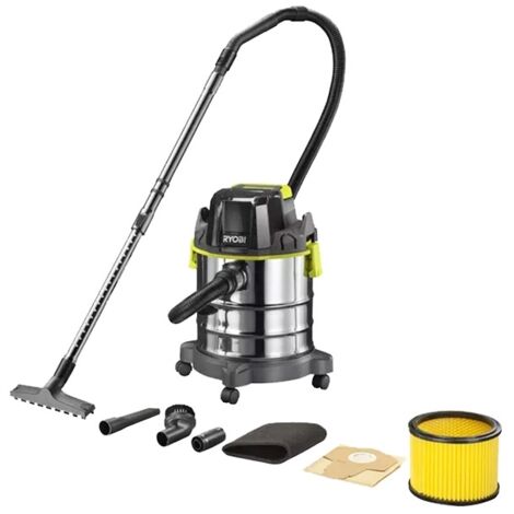 Ryobi R18WDV-0 Aspirador de agua y polvo inoxidable 18L (1/5)