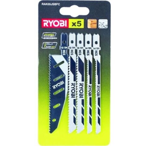 Ryobi RAK05JSBFC juego de 5 hojas grises para sierra de calar