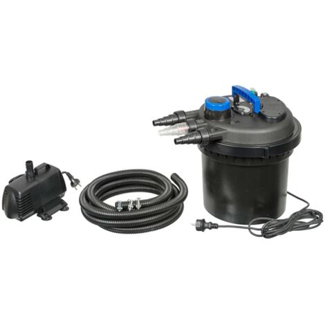 Druckfilter - UBBINK - BioPressure II 10000 PlusSet - Mit Pumpe Xtra 3900 - Integriertes UVC 11W - Für Teiche 6000-10000 L