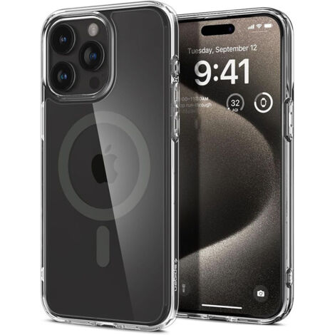 Handyhülle - Bumper-Hülle Spigen Ultra Hybrid MagFit für iPhone 15 Pro Max - Graphit (1/5)