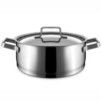 Pujadas Niedriger Kochtopf mit Deckel, 16 cm, Metall, mehrfarbig, Zentimeter