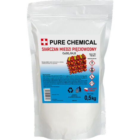 Solfato di rame pentaidrato - 0,5 kg - Protezione delle piante - Efficace agente antifungino