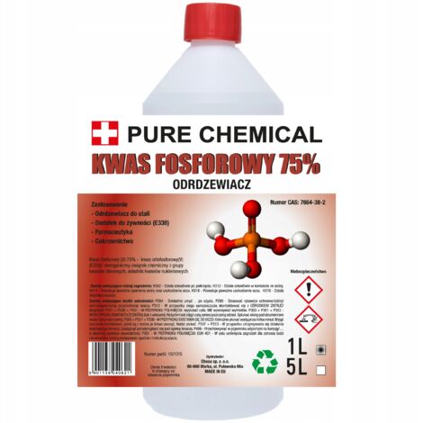 Antiruggine - Fosforico 75% - 1L - Efficace e protettivo - Per metallo e ghisa