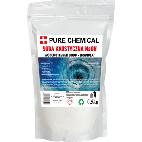 Idrossido di sodio 0,5 kg - Potente sbloccante - Ideale per le tubature