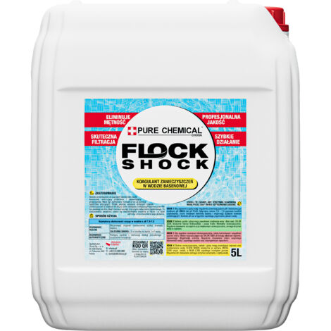 Flock Shock Koagulant - 5 Liter - Kristallklares Wasser - Hohe Effektivität - Für saubere Pools