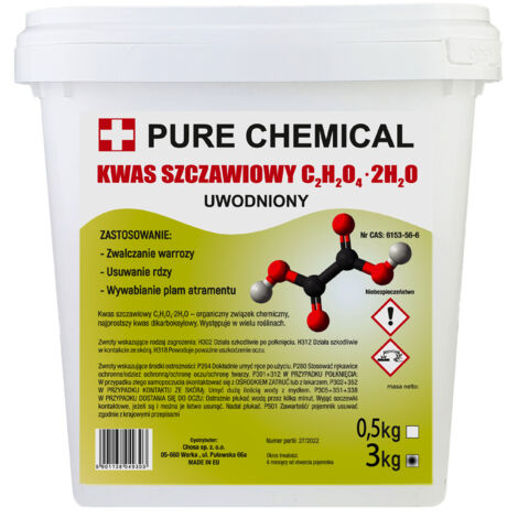 Oxalsäure - 3 kg - Reinheit - vielseitig einsetzbar - für Bienenhaltung und Reinigung