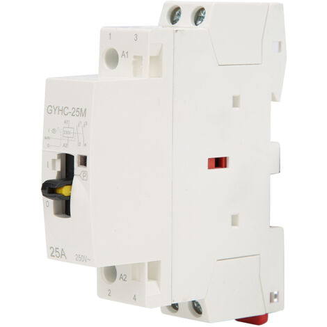 Jadeshay Schütz 230V 2P 25A 2NO – Manuell/automatisch Für DIN-Schiene, Leise & Kompakt Für Haus- Und Industrie