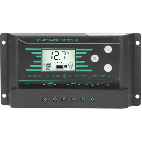 QWORK® Solar Laderegler 30A 12V/24V – 2 Stück M Produktbild-Vorschau 2