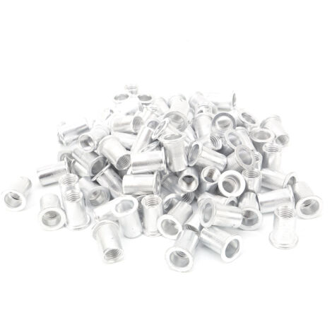 Aluminium-Flachkopfnietmuttern – 100er-Packung (1/5)