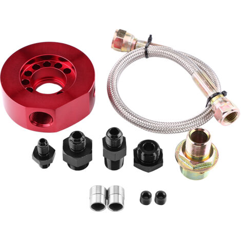Roter Motorölfilter-Sandwichplattenadapter, kompatibel mit Honda Acura LS B20 (1/5)