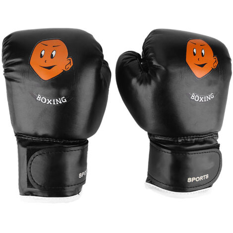 Kinderboxhandschuhe für Boxsack, Kickboxen und Grappling – Schwarz