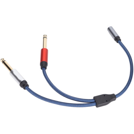 3,5-mm-Klinkenbuchse auf zwei 6,35-mm-Klinkenstecker als Audiokabel für Verstärker, Mischpulte und Lautsprecher (1/5)