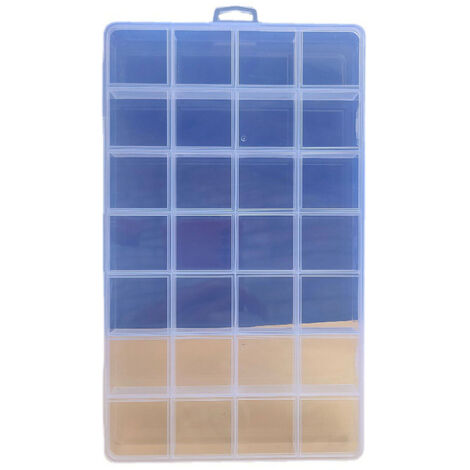 Transparente Aufbewahrungsbox aus ABS mit 28 Fächern für Schmuck und Haaraccessoires (1/5)