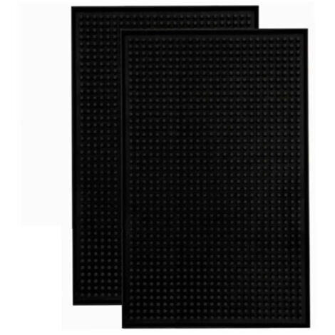 wasserdichte, hitzebeständige schwarze PVC-Barmatten 45 x 30 cm – Schutz für Arbeitsplatten