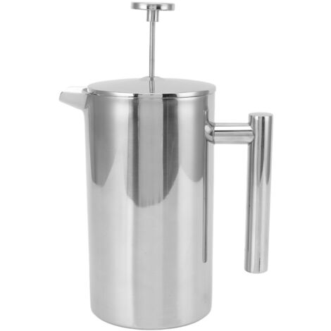 800 ml doppelwandige French-Press-Kaffeemaschine aus Edelstahl 304 – Feinfilter für handgebrühten Kaffee