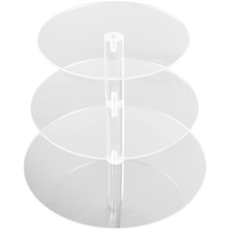 Dreistöckiger Cupcake-Ständer aus transparentem Acryl, stabil und elegant für die Präsentation von Gebäck, Partys und Empfänge. (1/5)