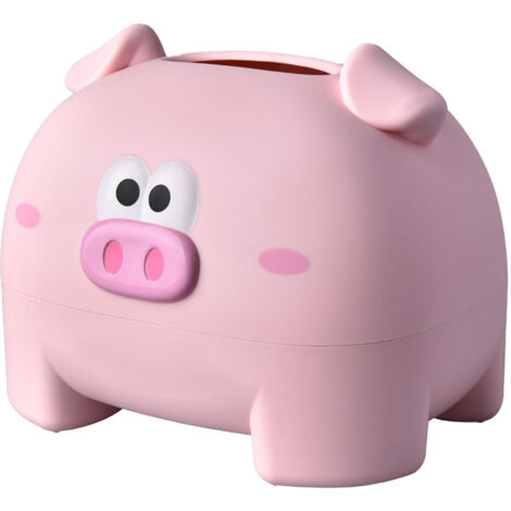 Niedliche Aufbewahrungsbox in Schweinchenform für Taschentücher und Servietten – Rosa (1/5)