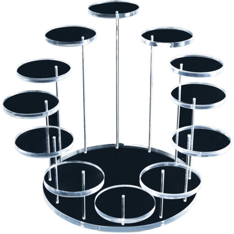 12-stöckiges, transparentes Ausstellungsregal für Schmuck, Kuchen oder Dekorationen (1/5)