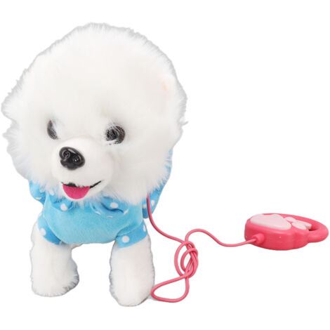 Interaktiver elektronischer Plüschhund, läuft und singt mit Fernbedienung und Leine, Kindergeburtstagsgeschenk, Blau (1/5)