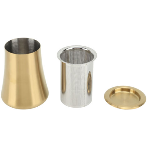 Kaffeesieb aus Edelstahl 304, Feinmahlfilter, Goldfarbenes Zubehör für die Kaffeezubereitung zu Hause