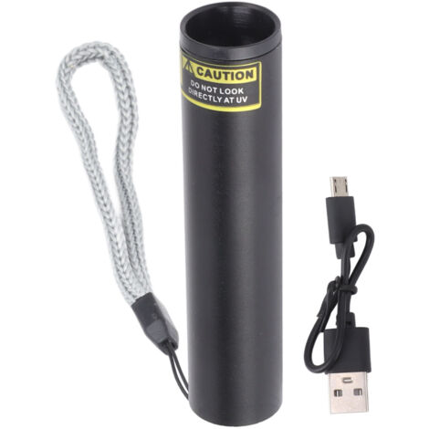 Wiederaufladbare 3-W-UV-Taschenlampe (365 nm) mit USB-Anschluss, Urinfleckendetektor für Katzen und Hunde, tragbar und effektiv (1/5)