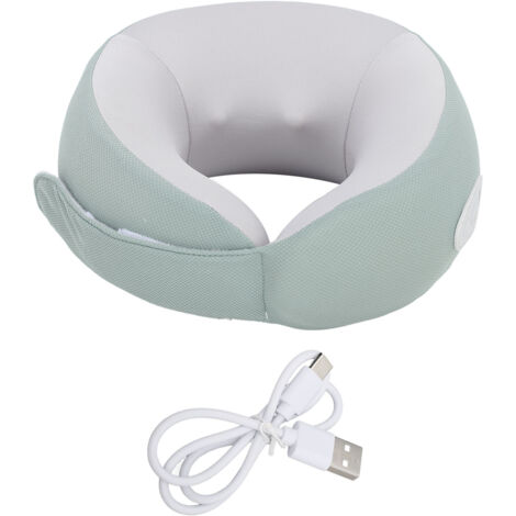 Kabelloses Nackenmassagegerät mit Wärmefunktion – Ergonomisches grünes Memory-Schaum-Kissen für Rücken und Nacken