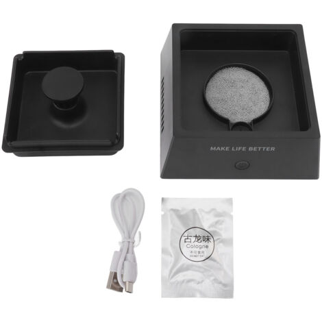 Multifunktionaler, per USB aufladbarer elektronischer Aschenbecher für Büro und Zuhause, schwarzes ABS, rauchfrei
