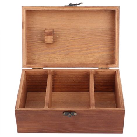 Vintage Nähkästchen aus Holz für Nadeln und Garn – Aufbewahrungsbox mit Löwenzahn-Motiv – Ideal für DIY-Nähzubehör (1/5)
