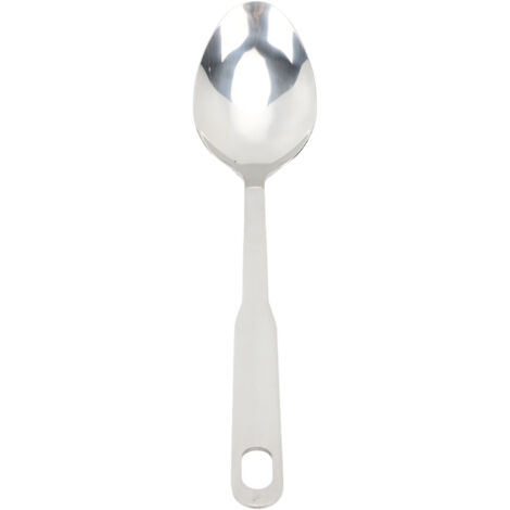 Servierlöffel aus Edelstahl, Stahlgriff, spülmaschinenfest, langlebig und leicht zu reinigen, Hotelküchenutensil mit Aufhängeöse (1/5)