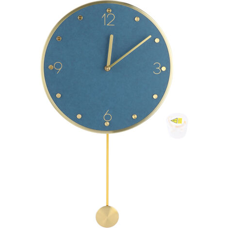 Moderne Pendelwanduhr – Dekoration für Büro und Wohnzimmer (Blau) (1/5)
